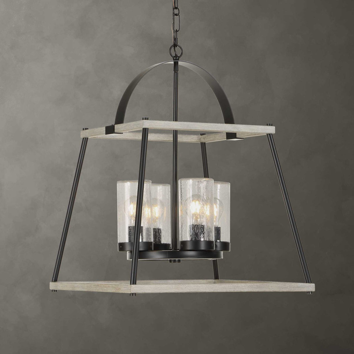 Modern European furniture - Seeded Glass 4-Light Indoor/Outdoor Pendant Lamp - www.oroa.com
