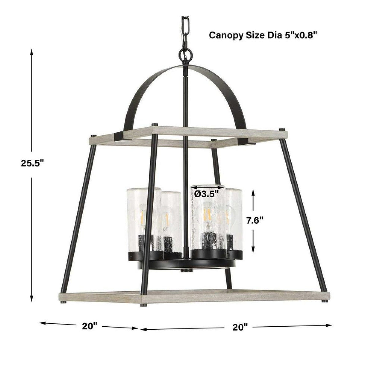 Modern European furniture - Seeded Glass 4-Light Indoor/Outdoor Pendant Lamp - www.oroa.com