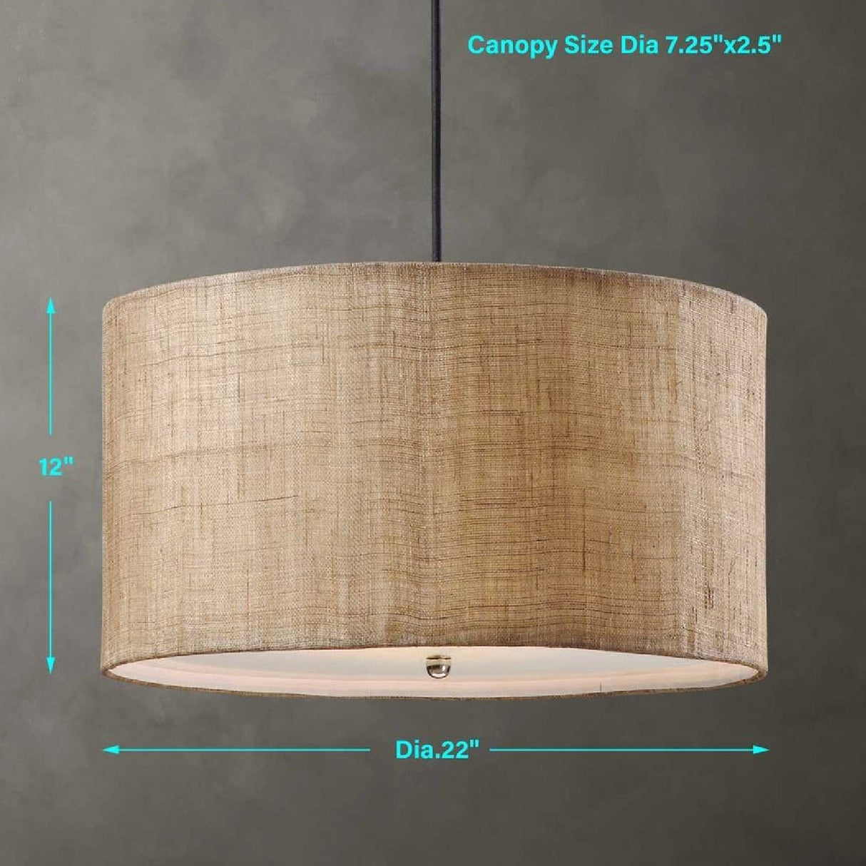 Burlap Weave Pendant Lamp | Uttermost Dafina - www.oroa.com
