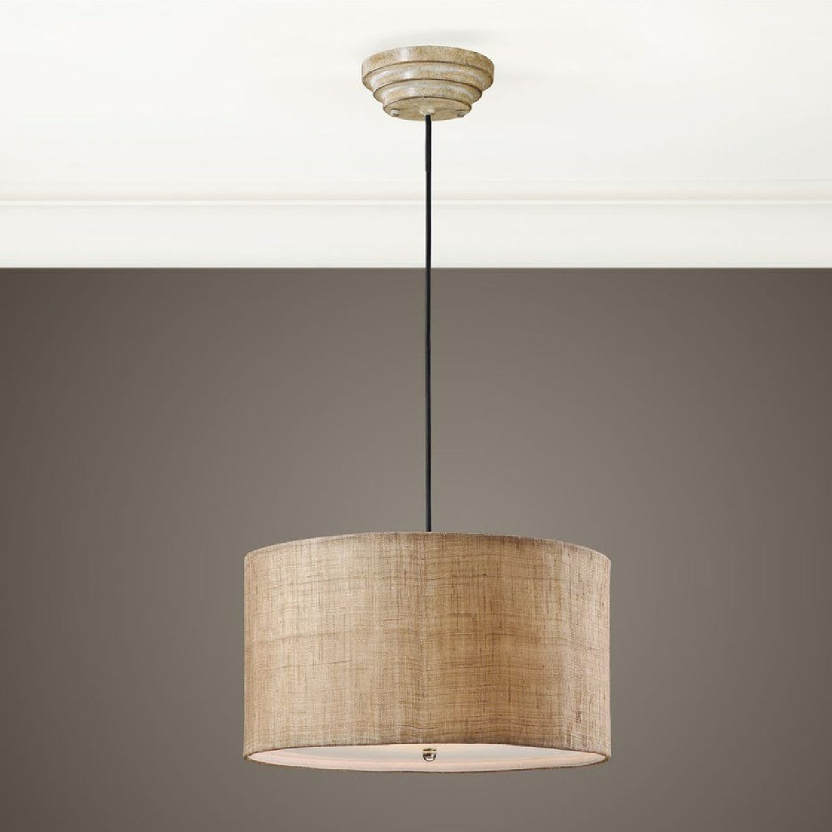 Burlap Weave Pendant Lamp | Uttermost Dafina - www.oroa.com