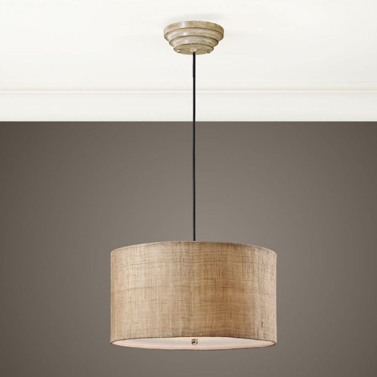 Burlap Weave Pendant Lamp | Uttermost Dafina - www.oroa.com