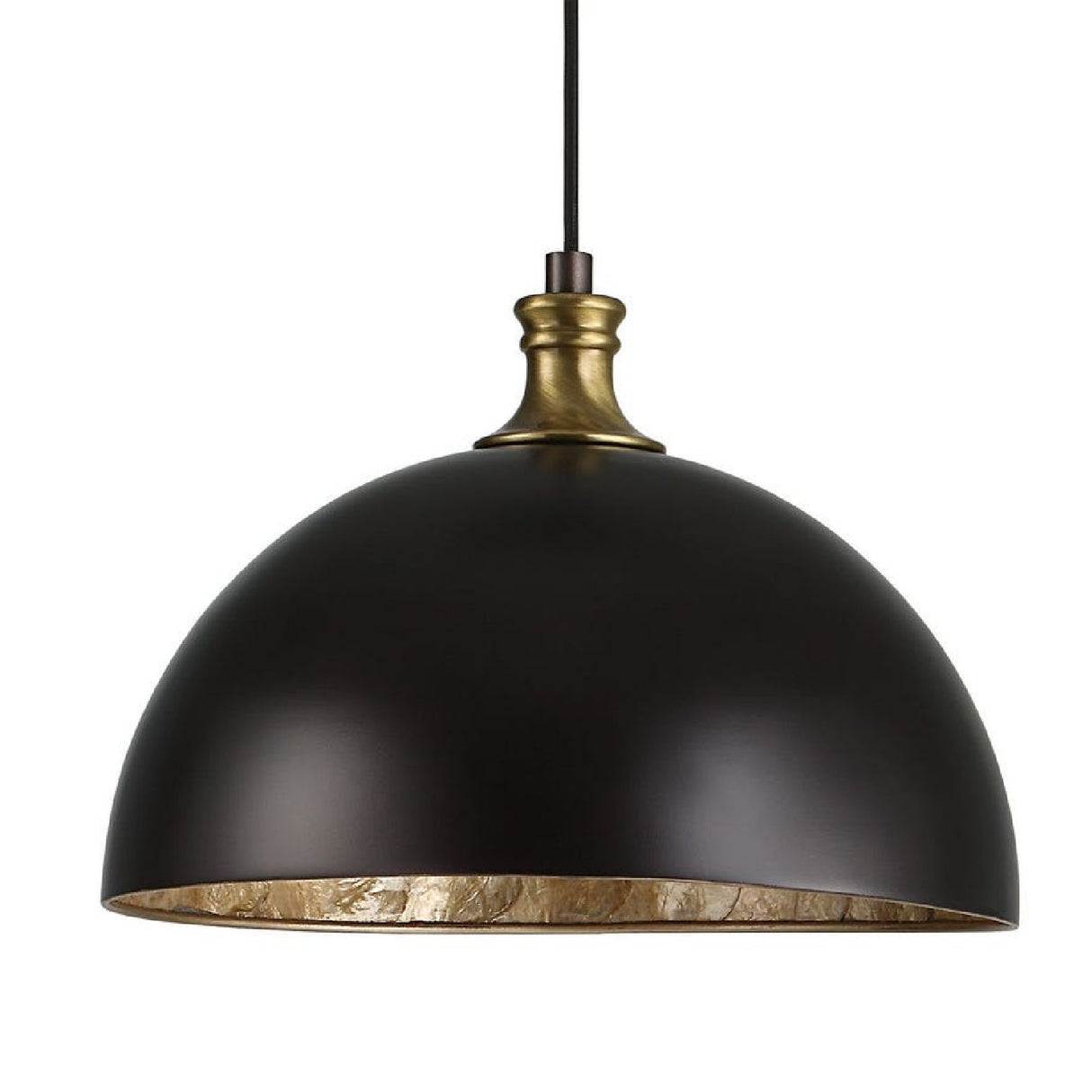 Black Metal Dome Pendant Lamp | Uttermost Placuna - www.oroa.com
