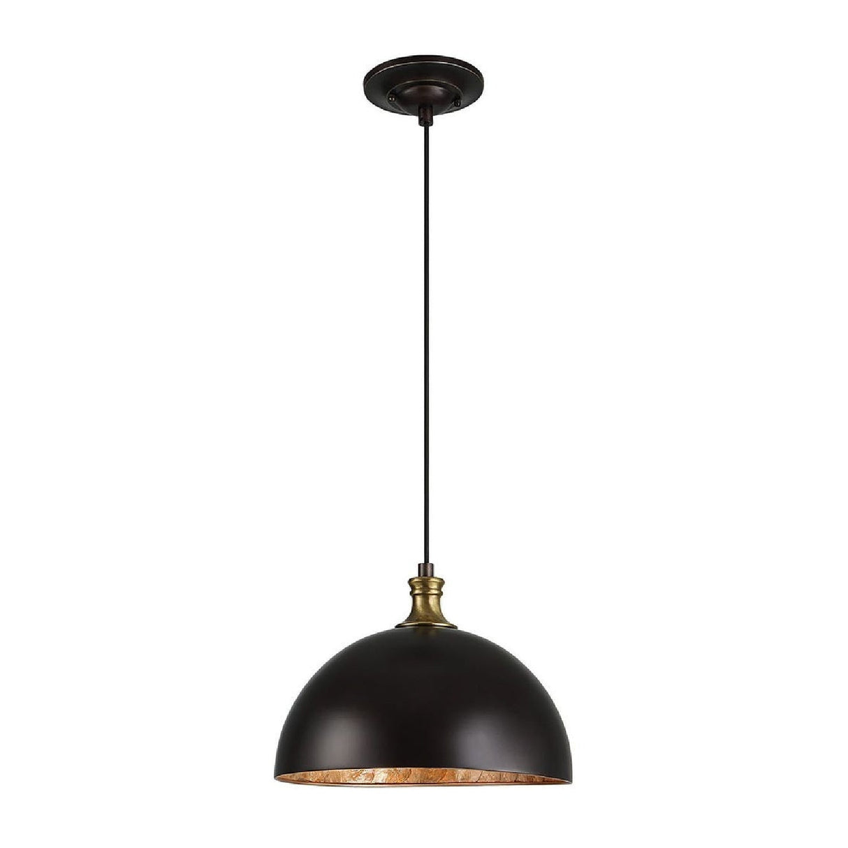 Black Metal Dome Pendant Lamp | Uttermost Placuna - www.oroa.com