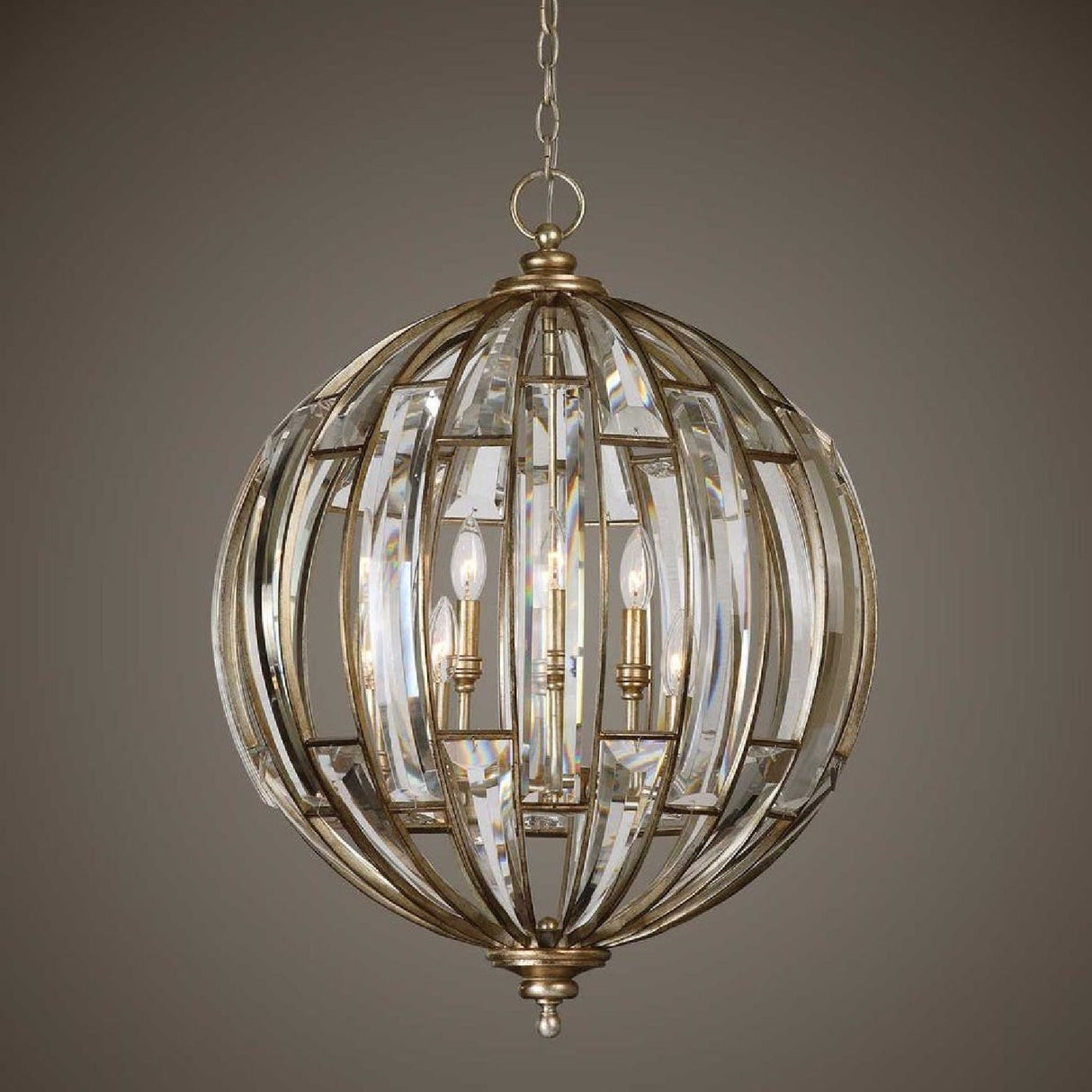 Beveled Crystals Sphere Pendant Lamp | Uttermost Vicentina - www.oroa.com