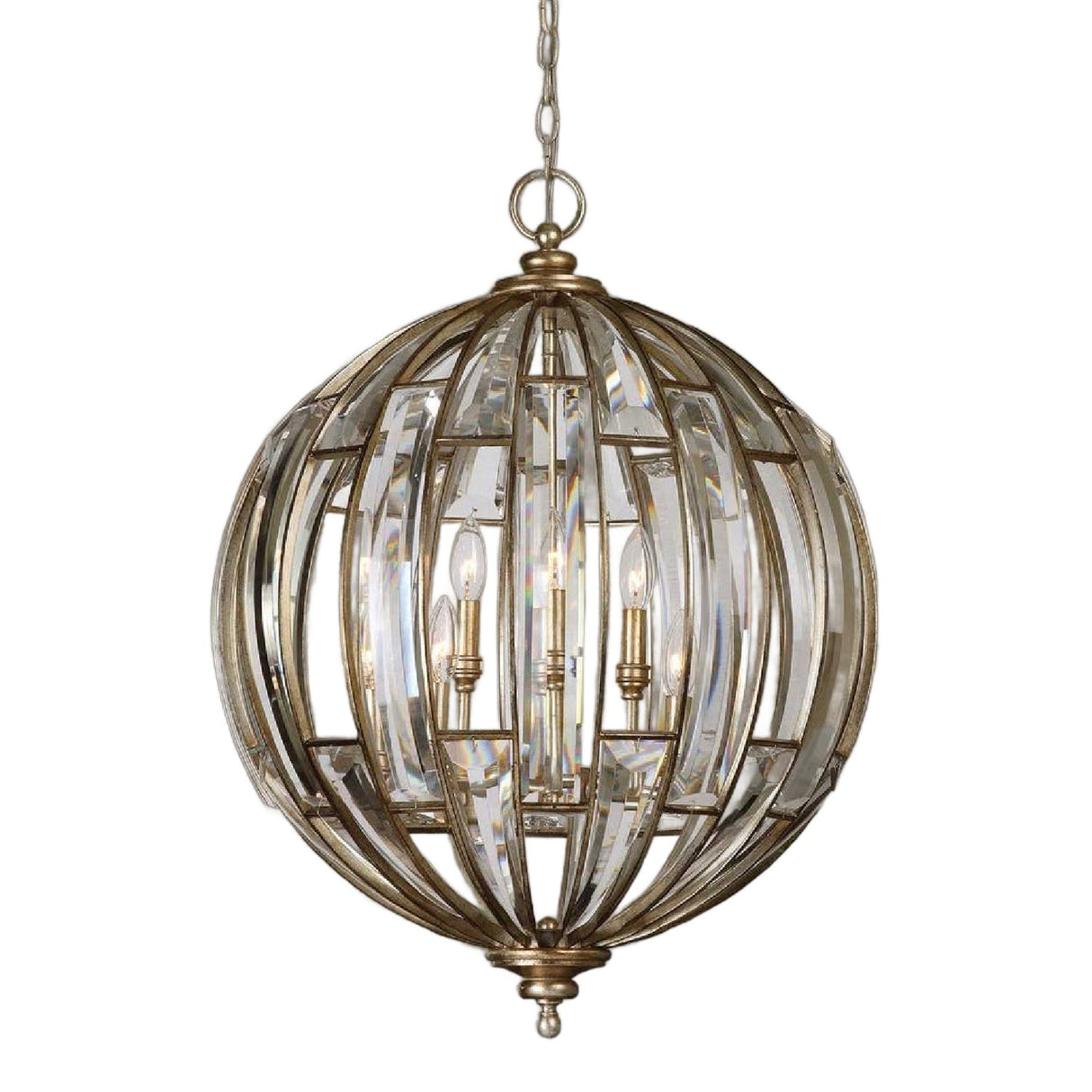 Beveled Crystals Sphere Pendant Lamp | Uttermost Vicentina - www.oroa.com