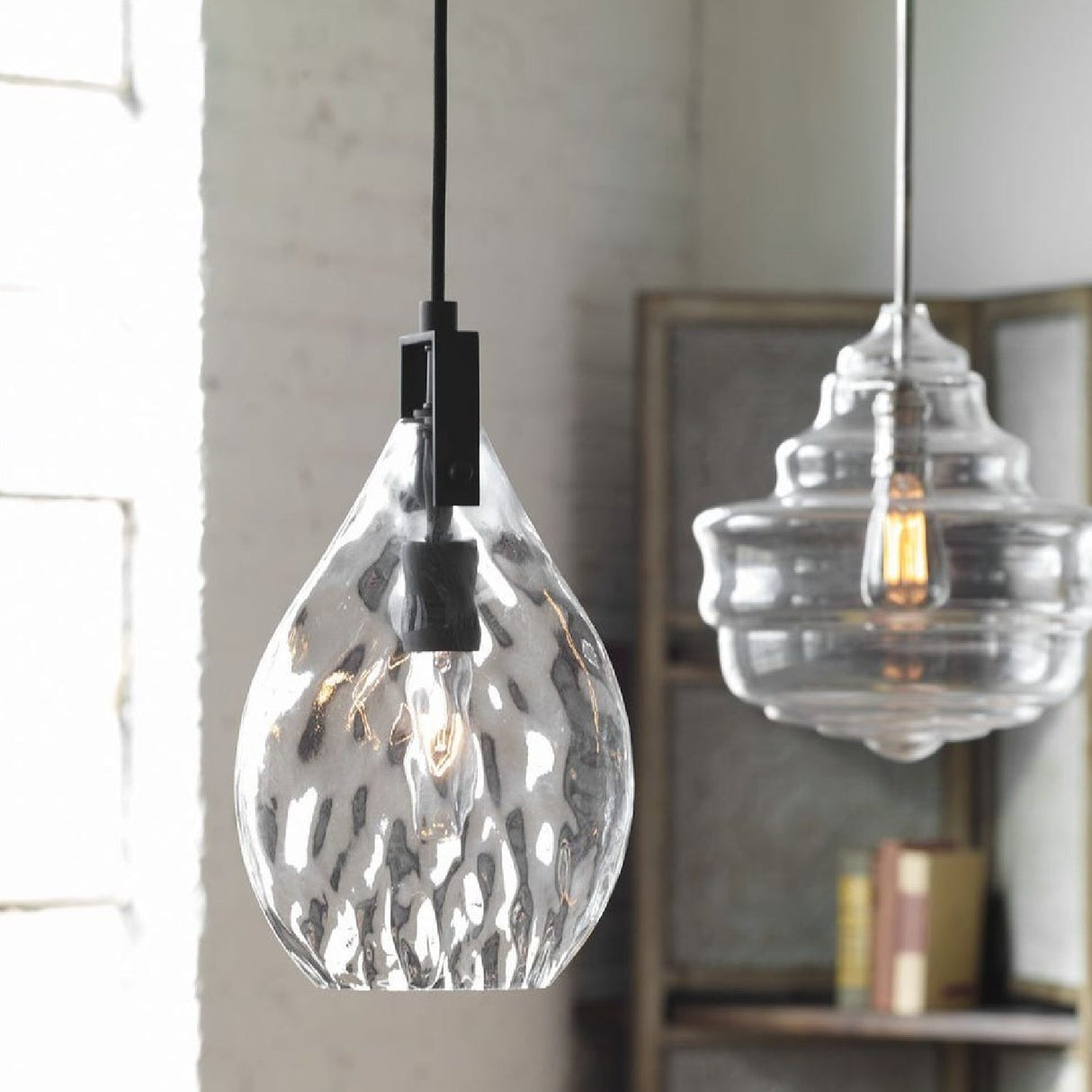 Watered Glass Mini Pendant Lamp | Uttermost Campester - www.oroa.com