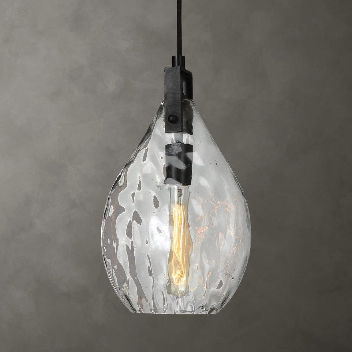 Watered Glass Mini Pendant Lamp | Uttermost Campester - www.oroa.com