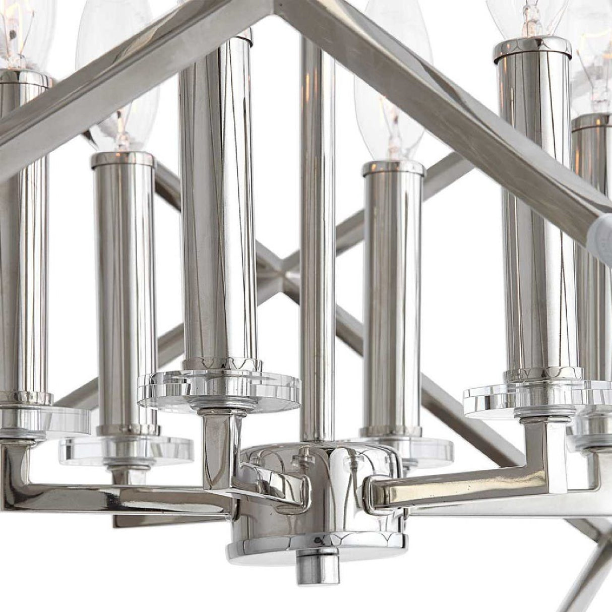 Polished Nickel 6-Light Pendant Lamp | Uttermost Euclid - www.oroa.com