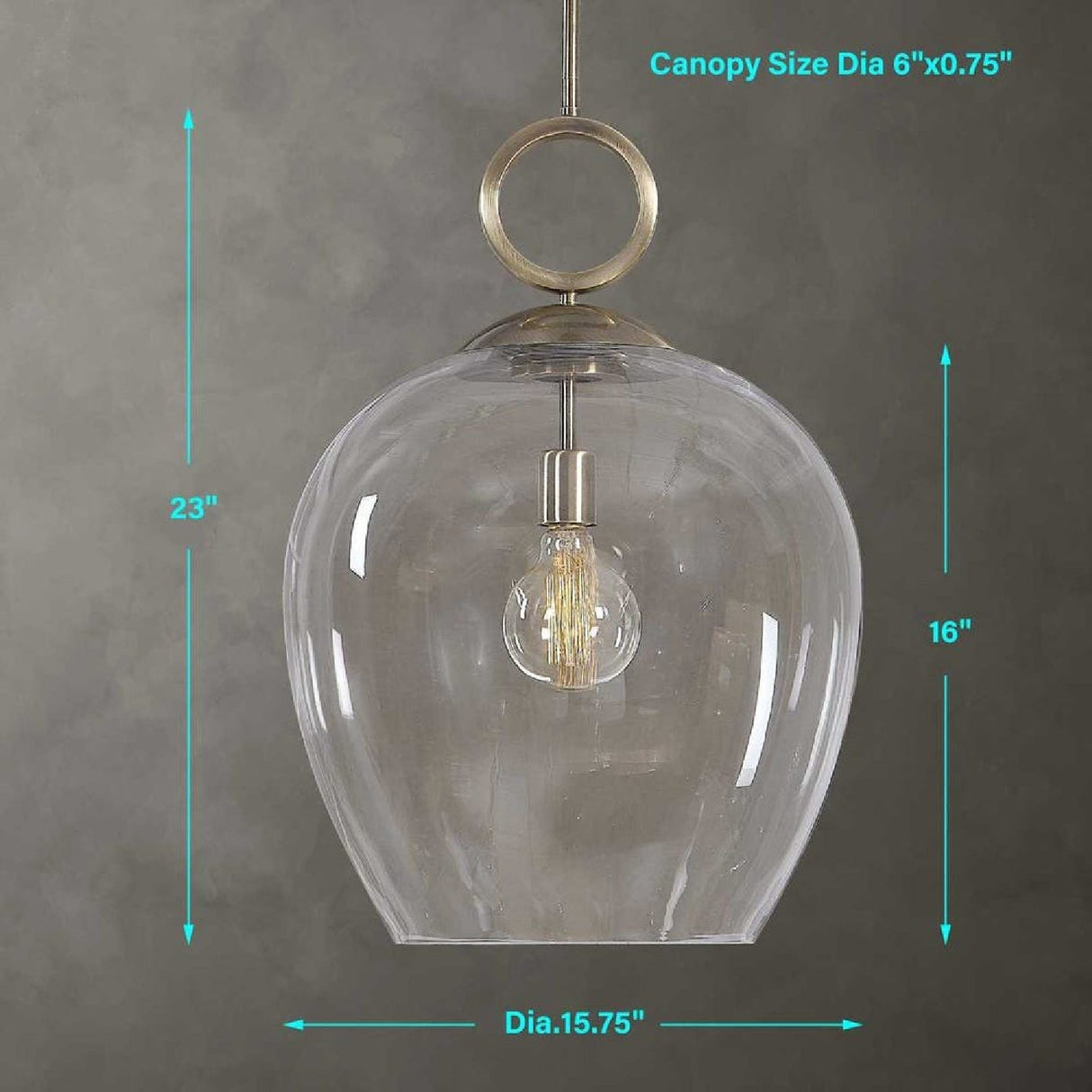 Blown Glass Pendant Lamp | Uttermost Calix - www.oroa.com