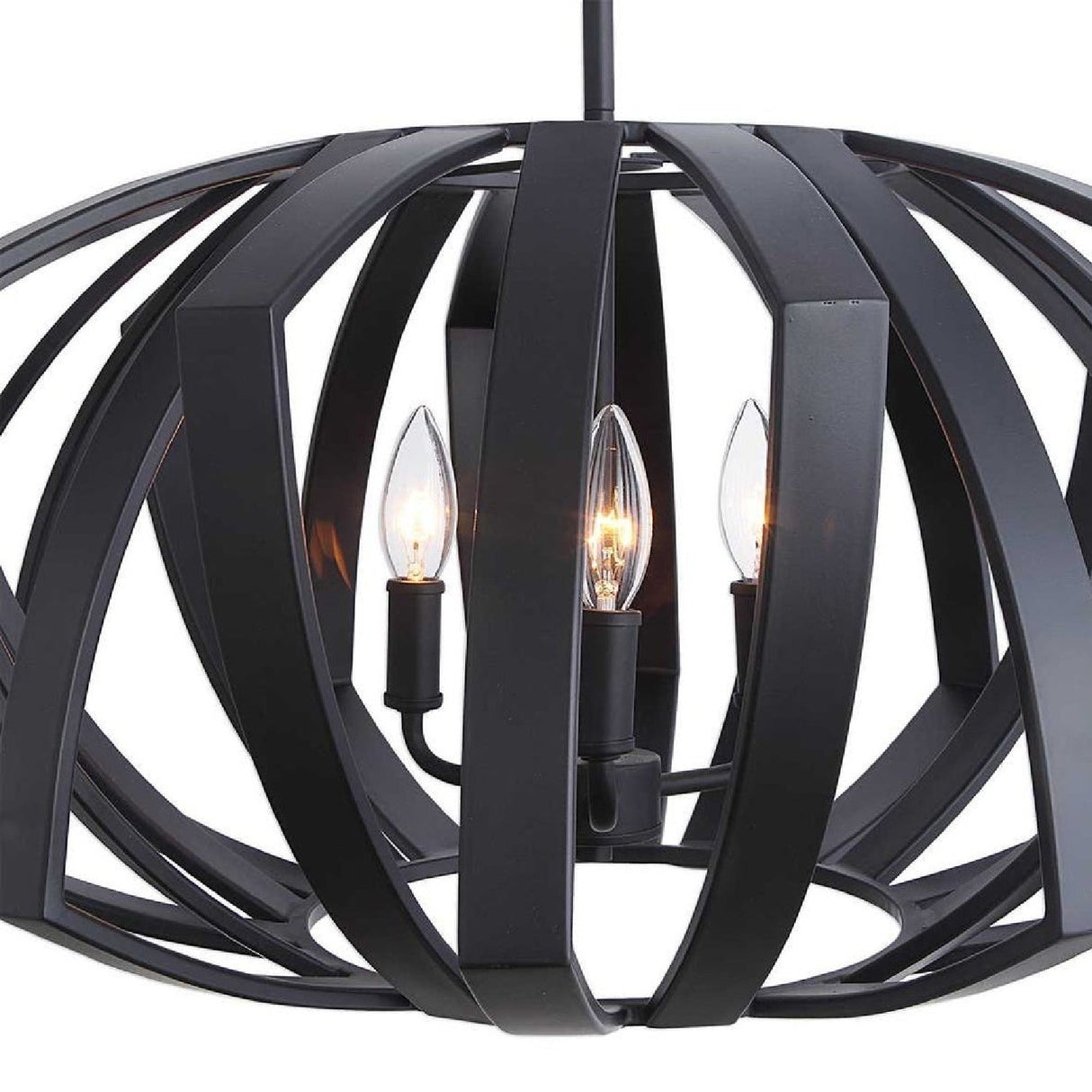 Black Geometric Pendant Lamp | Uttermost Thales - www.oroa.com