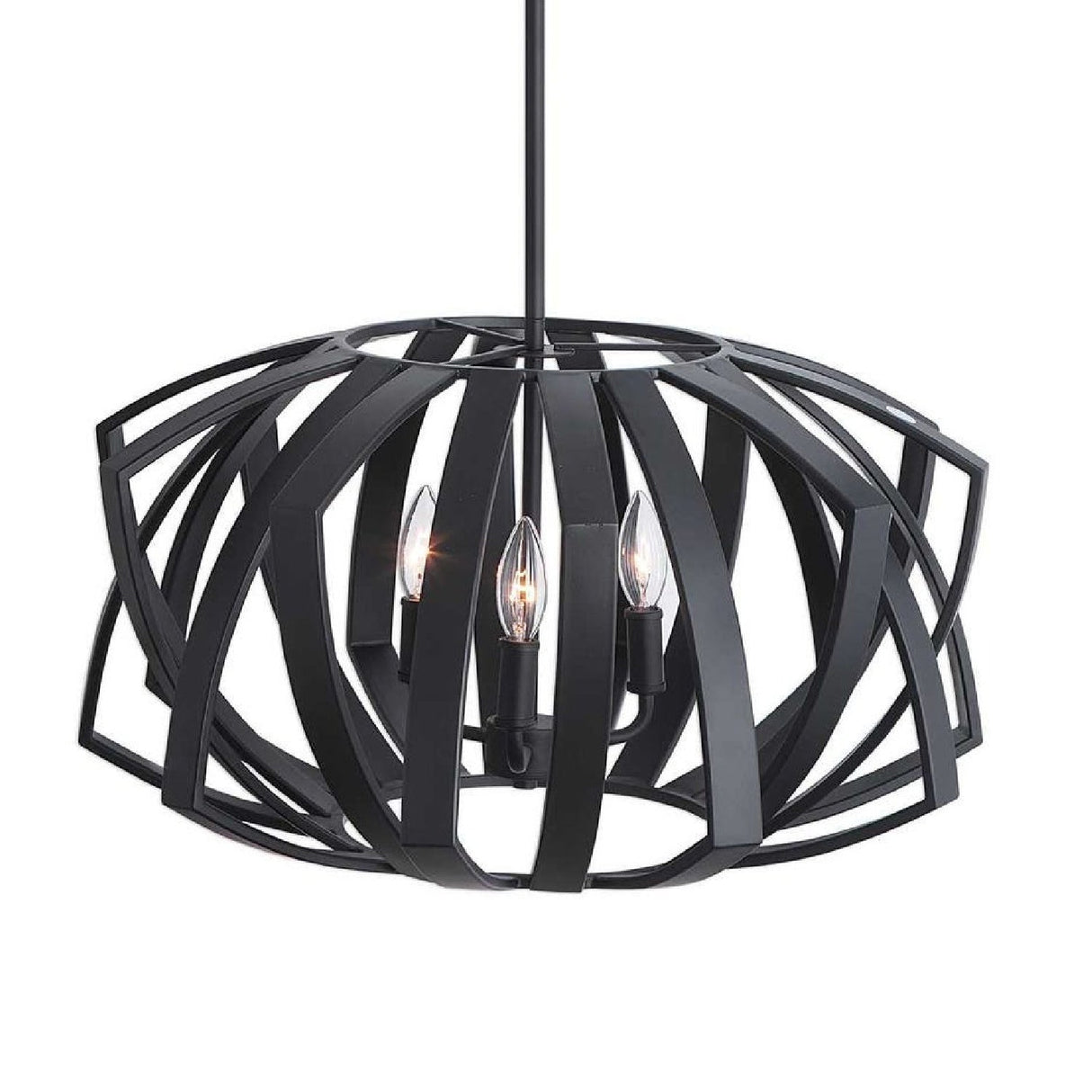 Black Geometric Pendant Lamp | Uttermost Thales - www.oroa.com