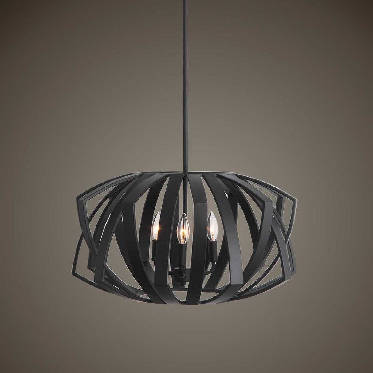 Black Geometric Pendant Lamp | Uttermost Thales - www.oroa.com