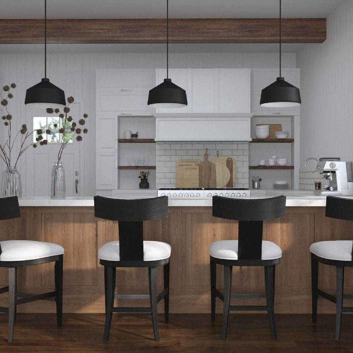 Modern European furniture - Black Metal Pendant Lamp - www.oroa.com