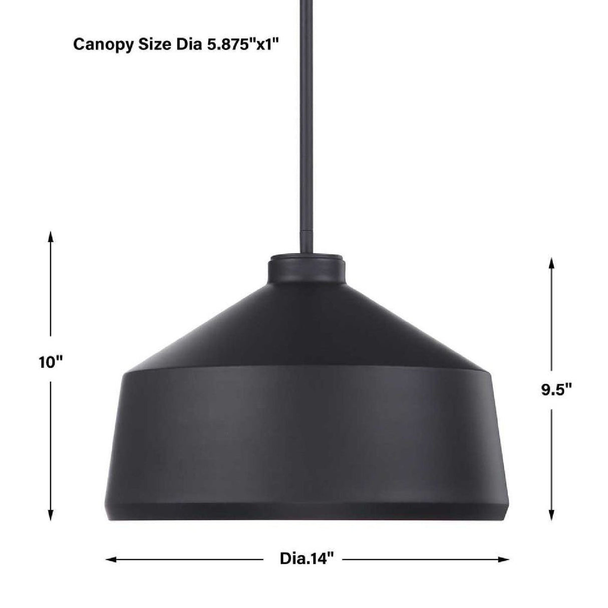 Modern European furniture - Black Metal Pendant Lamp - www.oroa.com