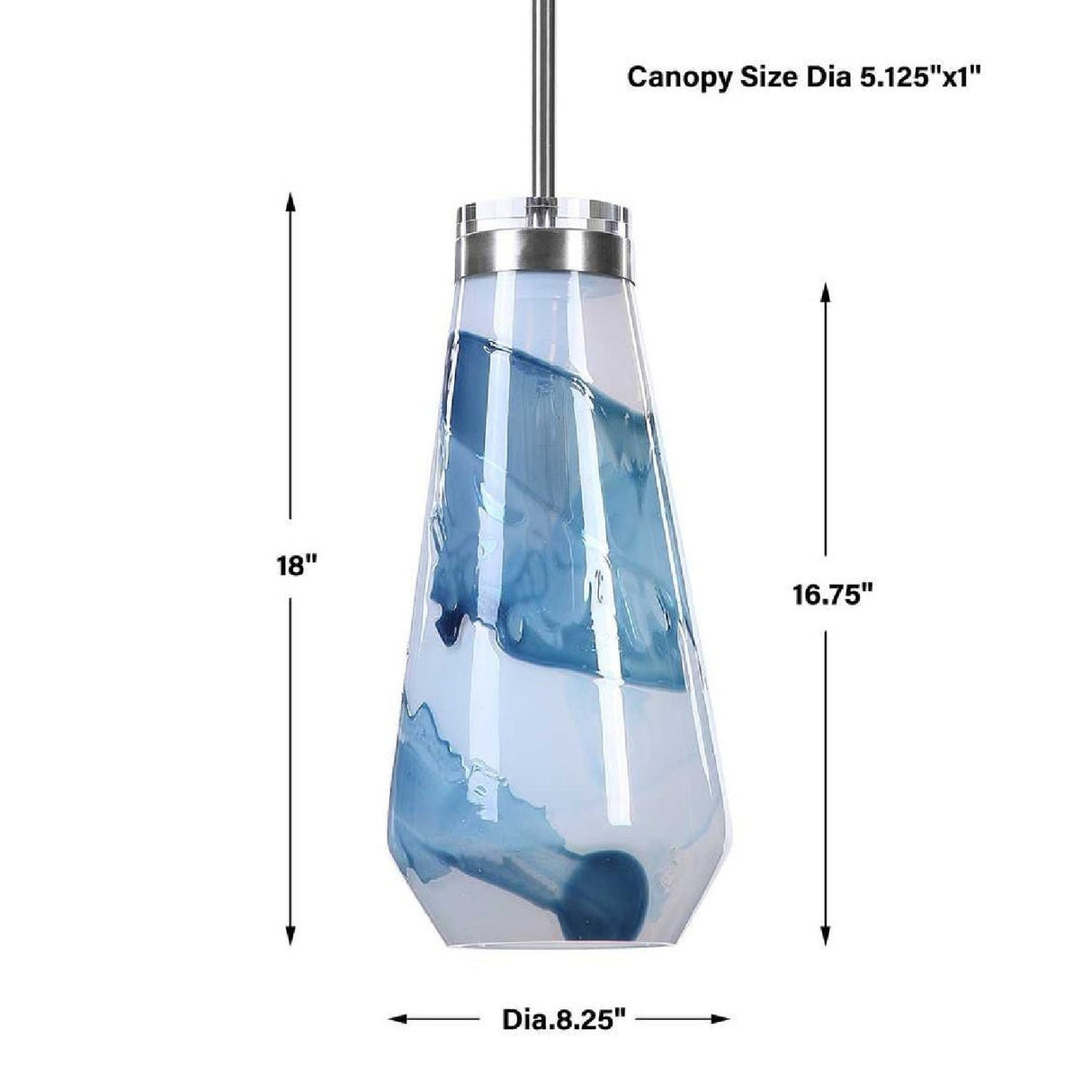 Modern European furniture - White & Blue Glass Pendant Lamp - www.oroa.com