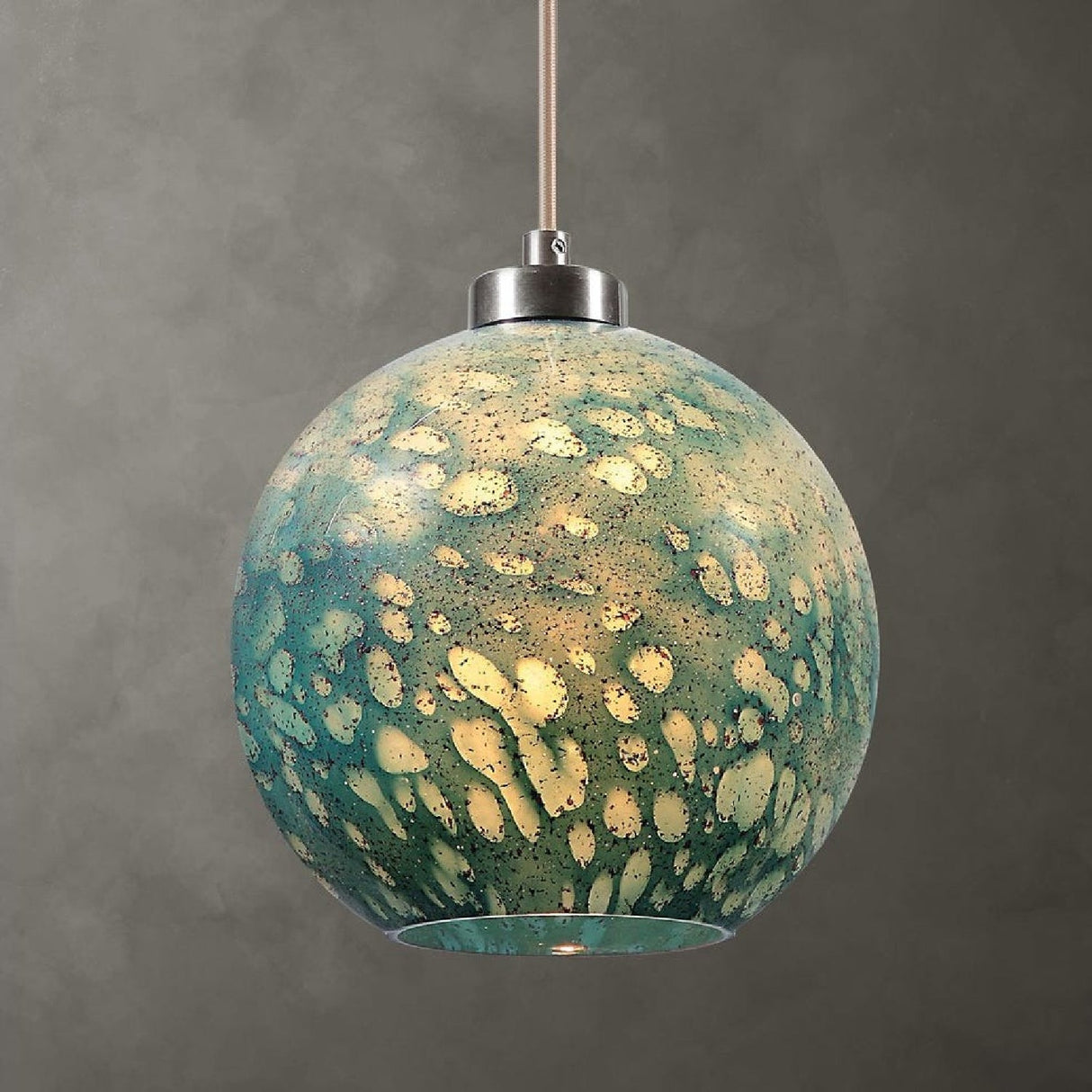 Blue Glass Sphere Pendant Lamp | Uttermost Gemblue - www.oroa.com