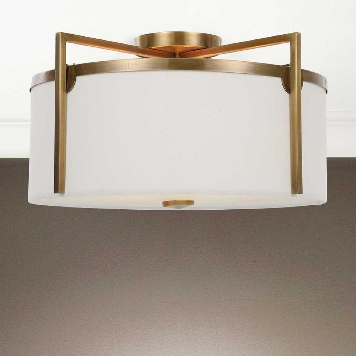 White Linen Ceiling Lamp | Uttermost Colfax - www.oroa.com