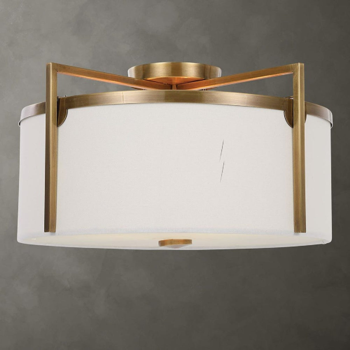 White Linen Ceiling Lamp | Uttermost Colfax - www.oroa.com
