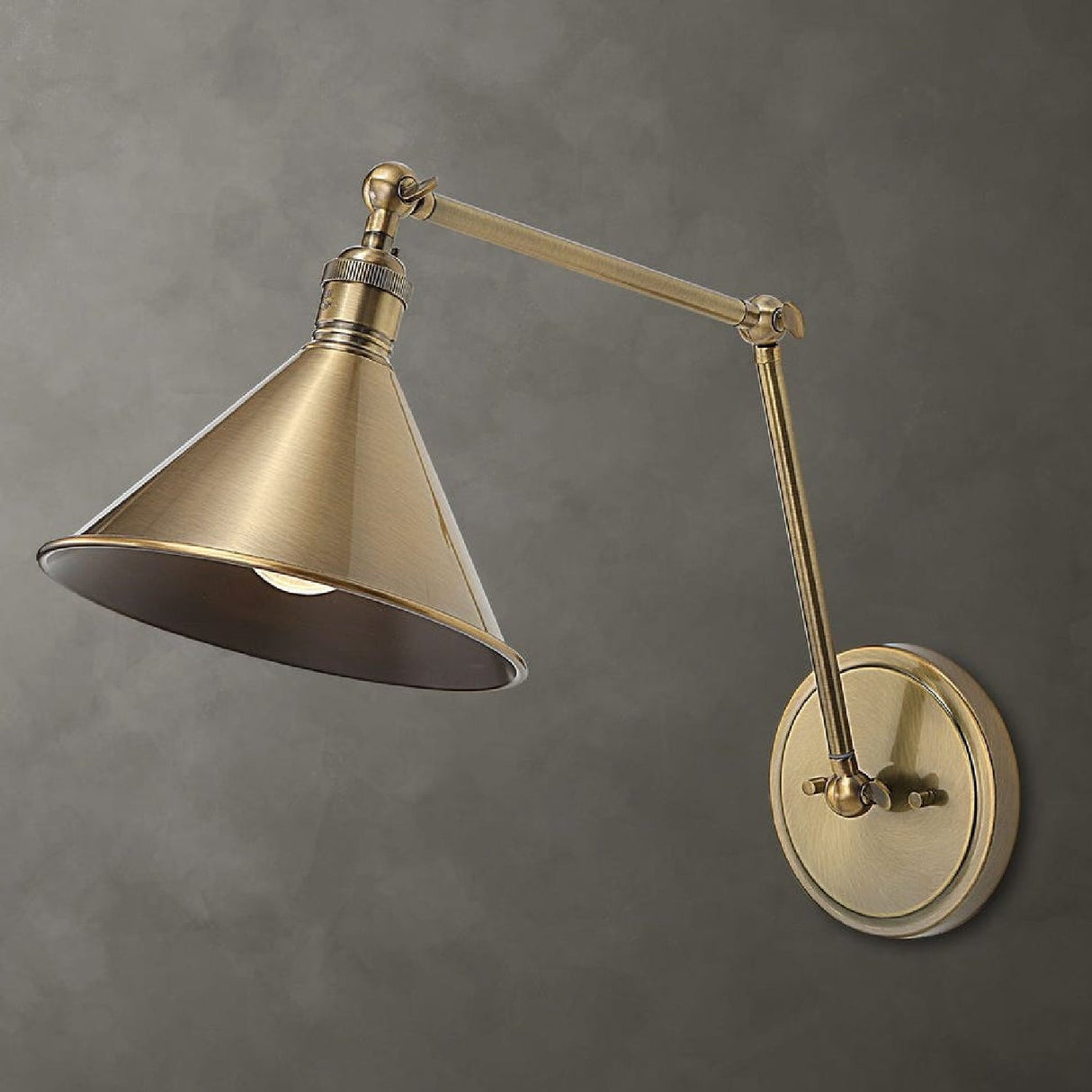 Antique Brass Conical Wall Lamp | Uttermost Exeter - www.oroa.com