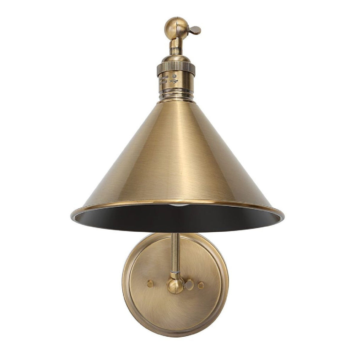 Antique Brass Conical Wall Lamp | Uttermost Exeter - www.oroa.com
