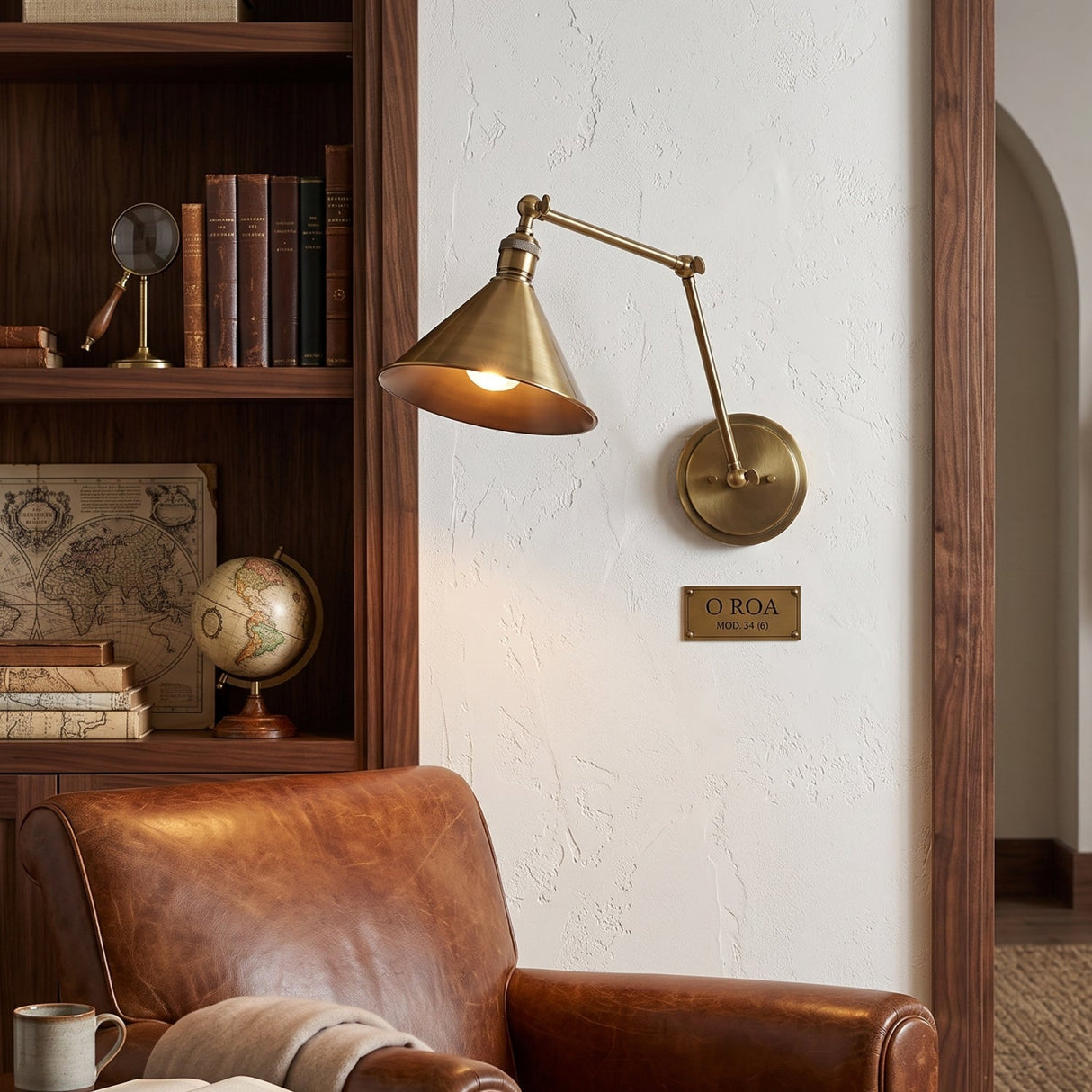 Antique Brass Conical Wall Lamp | Uttermost Exeter - www.oroa.com