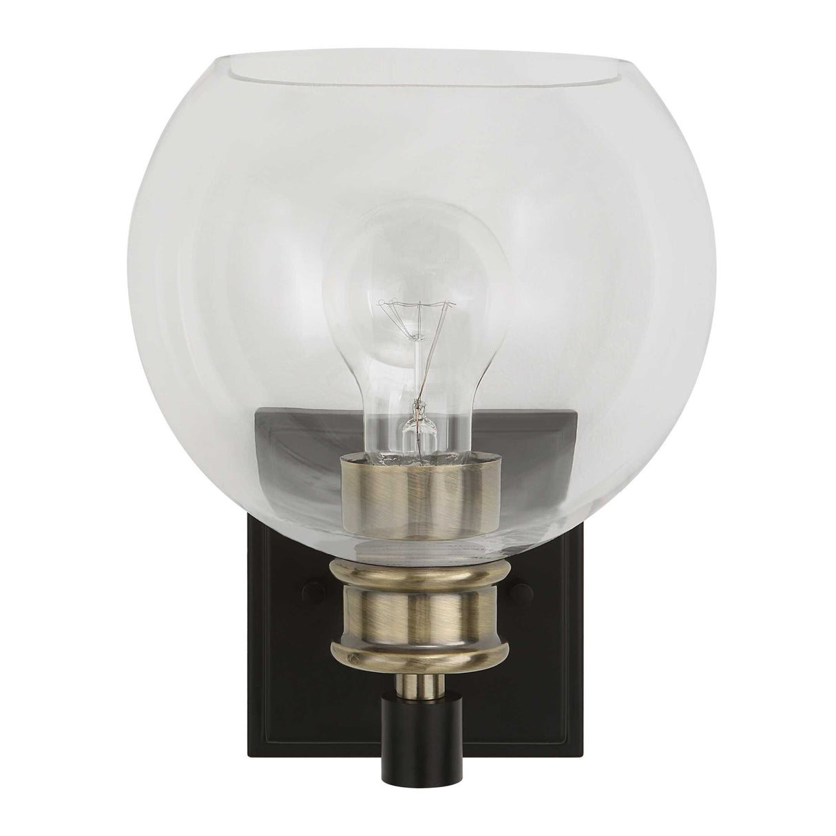 Modern European furniture - Clear Round Glass Wall Lamp - www.oroa.com