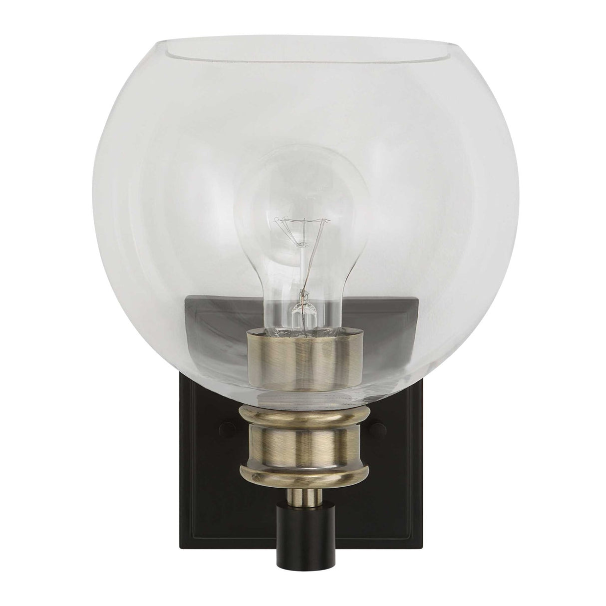 Modern European furniture - Clear Round Glass Wall Lamp - www.oroa.com