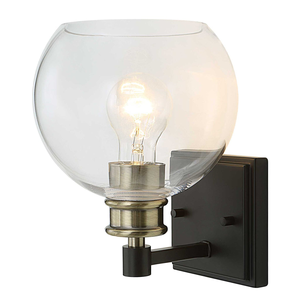 Modern European furniture - Clear Round Glass Wall Lamp - www.oroa.com