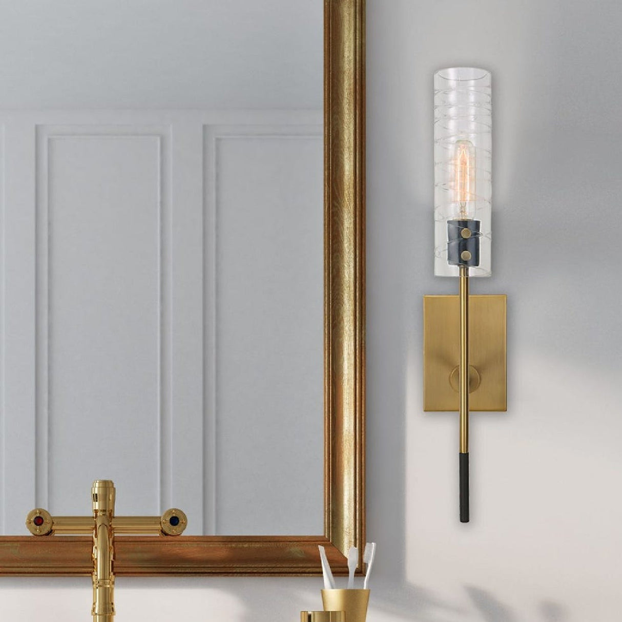 Cylindrical Glass Wall Lamp | Uttermost Telesto - www.oroa.com
