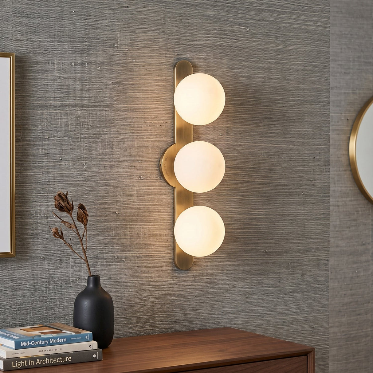 White Opal Globes 3-Light Wall Lamp | Uttermost Droplet - www.oroa.com