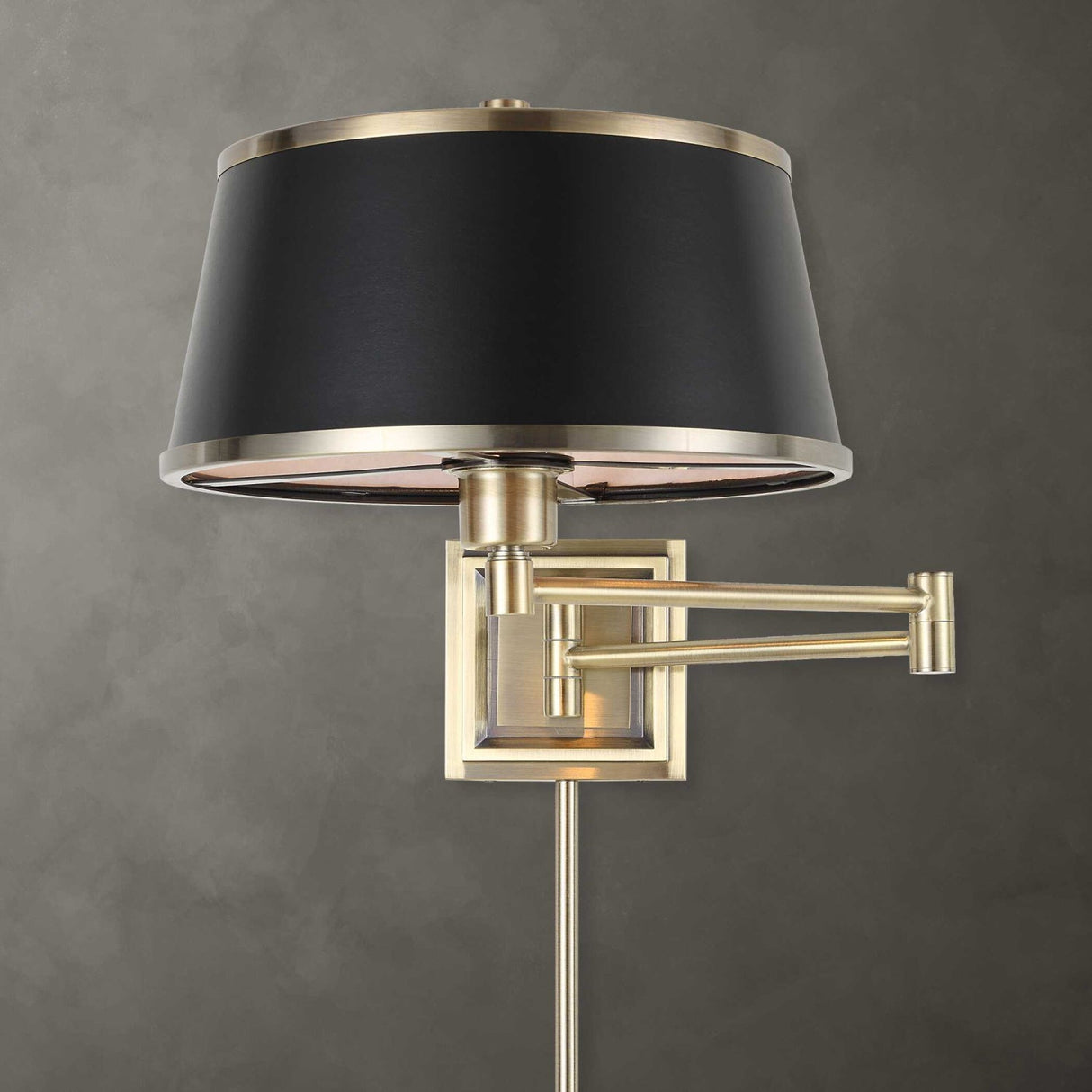 Modern European furniture - Black Leather Look Wall Lamp - www.oroa.com