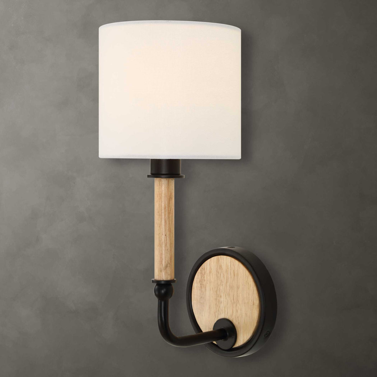 Modern European furniture - White Linen Wall Lamp - www.oroa.com