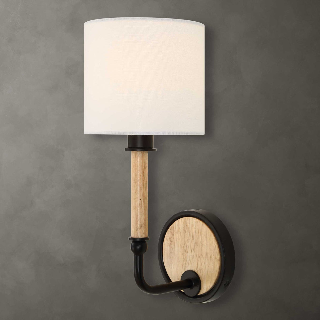 Modern European furniture - White Linen Wall Lamp - www.oroa.com