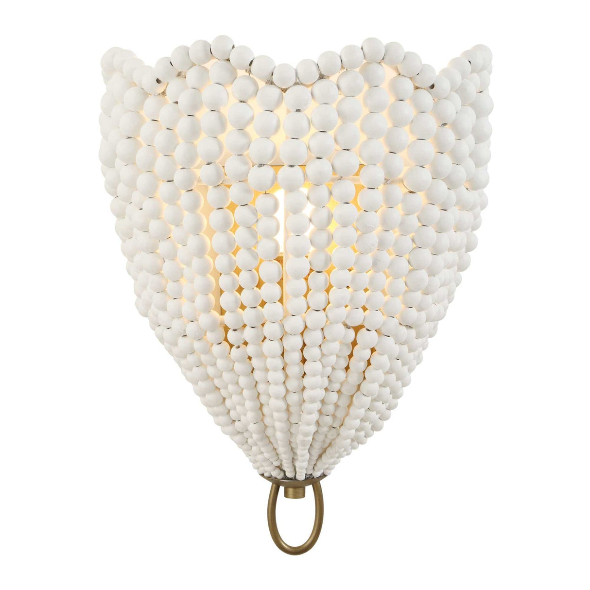 Modern European furniture - White Wooden Beads Wall Lamp - www.oroa.com