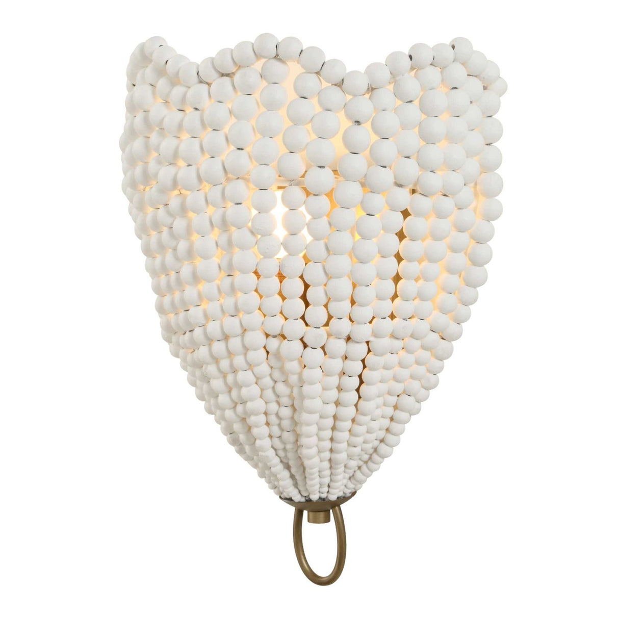Modern European furniture - White Wooden Beads Wall Lamp - www.oroa.com