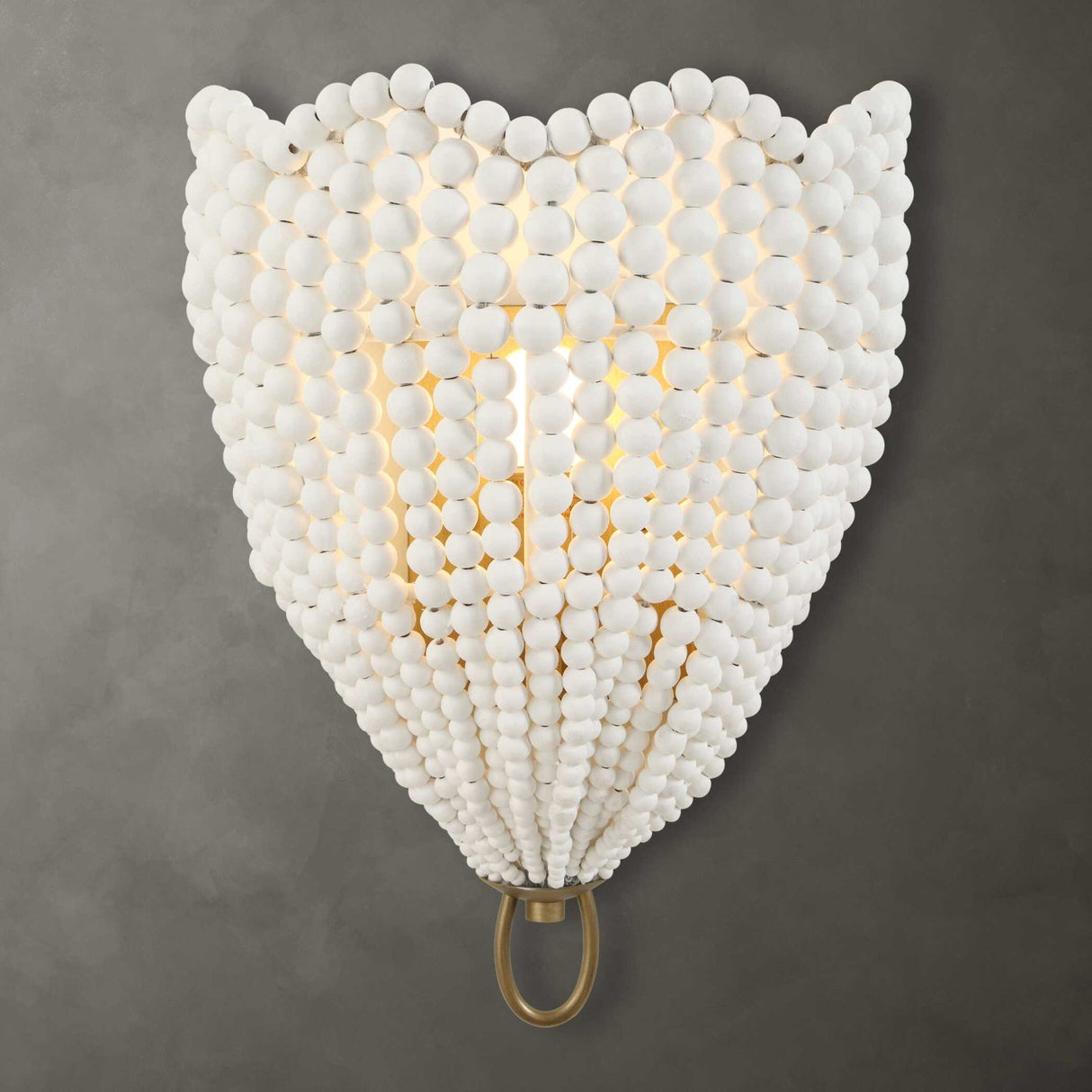 Modern European furniture - White Wooden Beads Wall Lamp - www.oroa.com