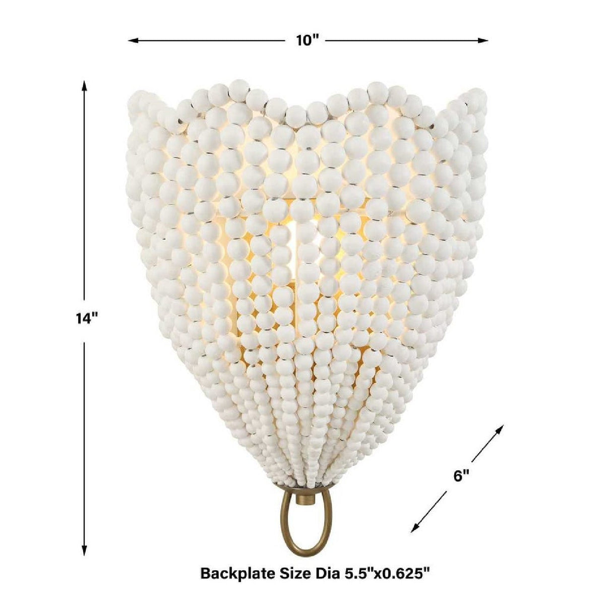 Modern European furniture - White Wooden Beads Wall Lamp - www.oroa.com