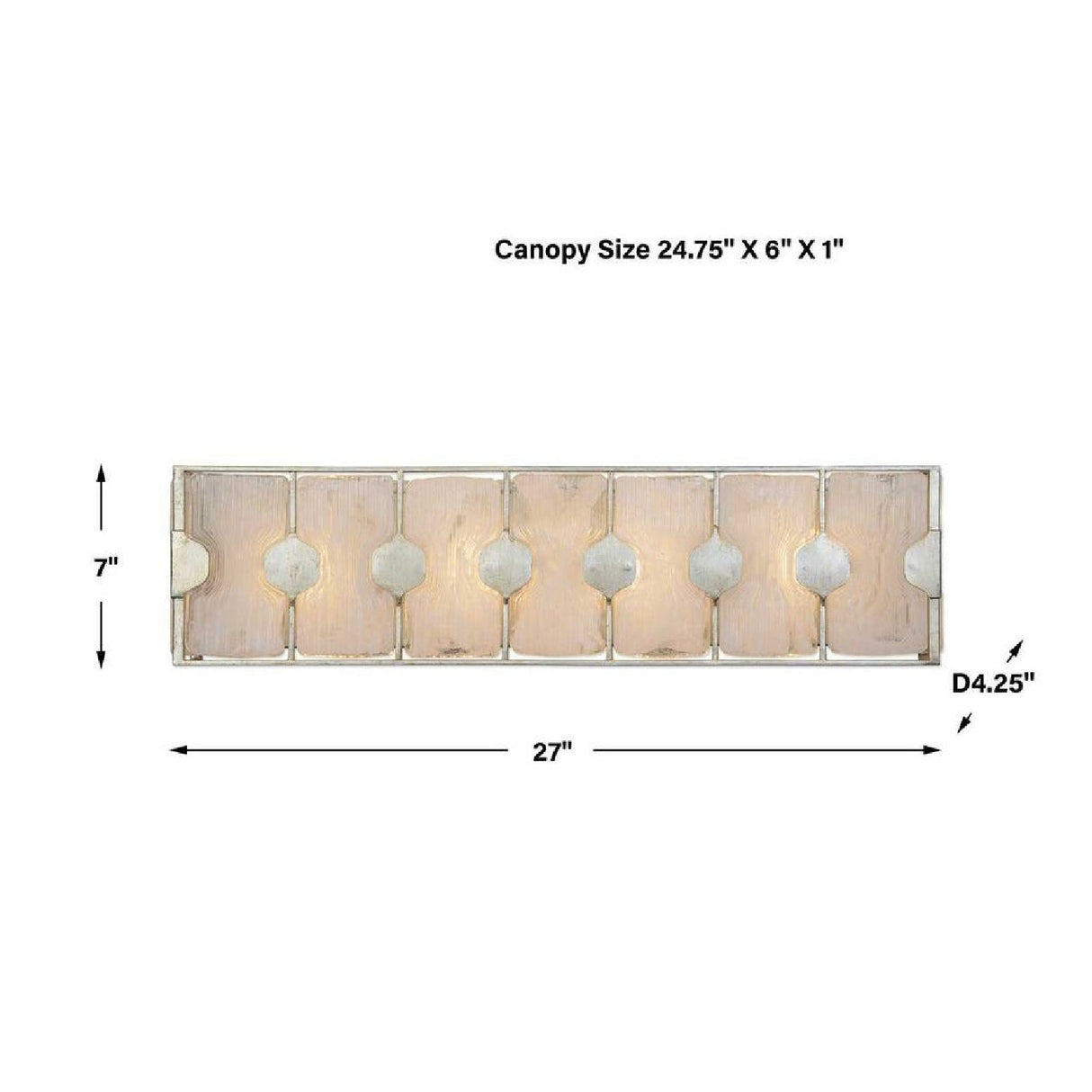 Swirl Glass 4-Light Vanity Lamp | Uttermost Rene - www.oroa.com