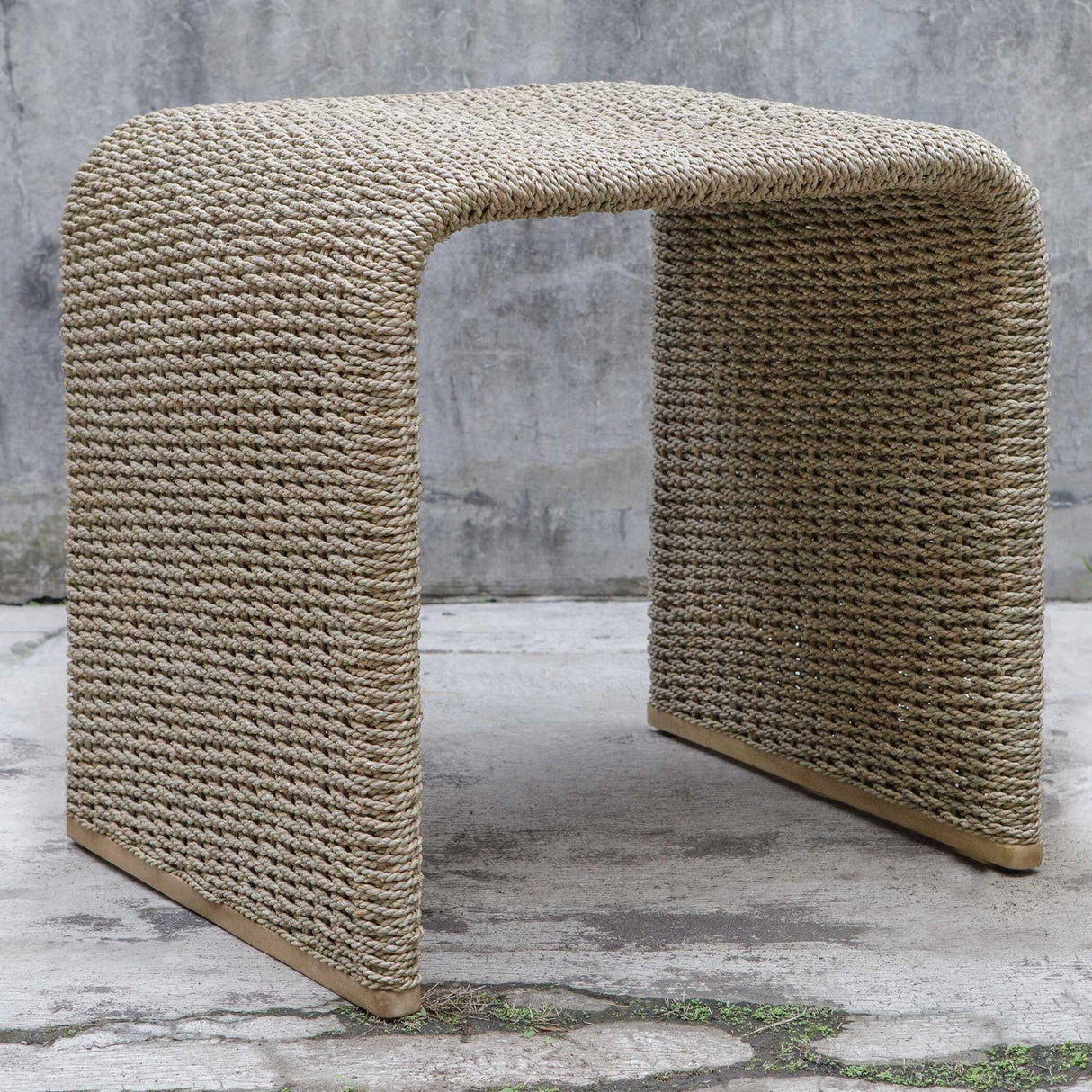 Modern European furniture - Woven Seagrass End Table - www.oroa.com