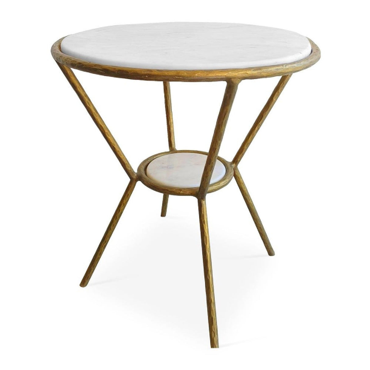 White Marble Round Side Table by Uttermost Refuge