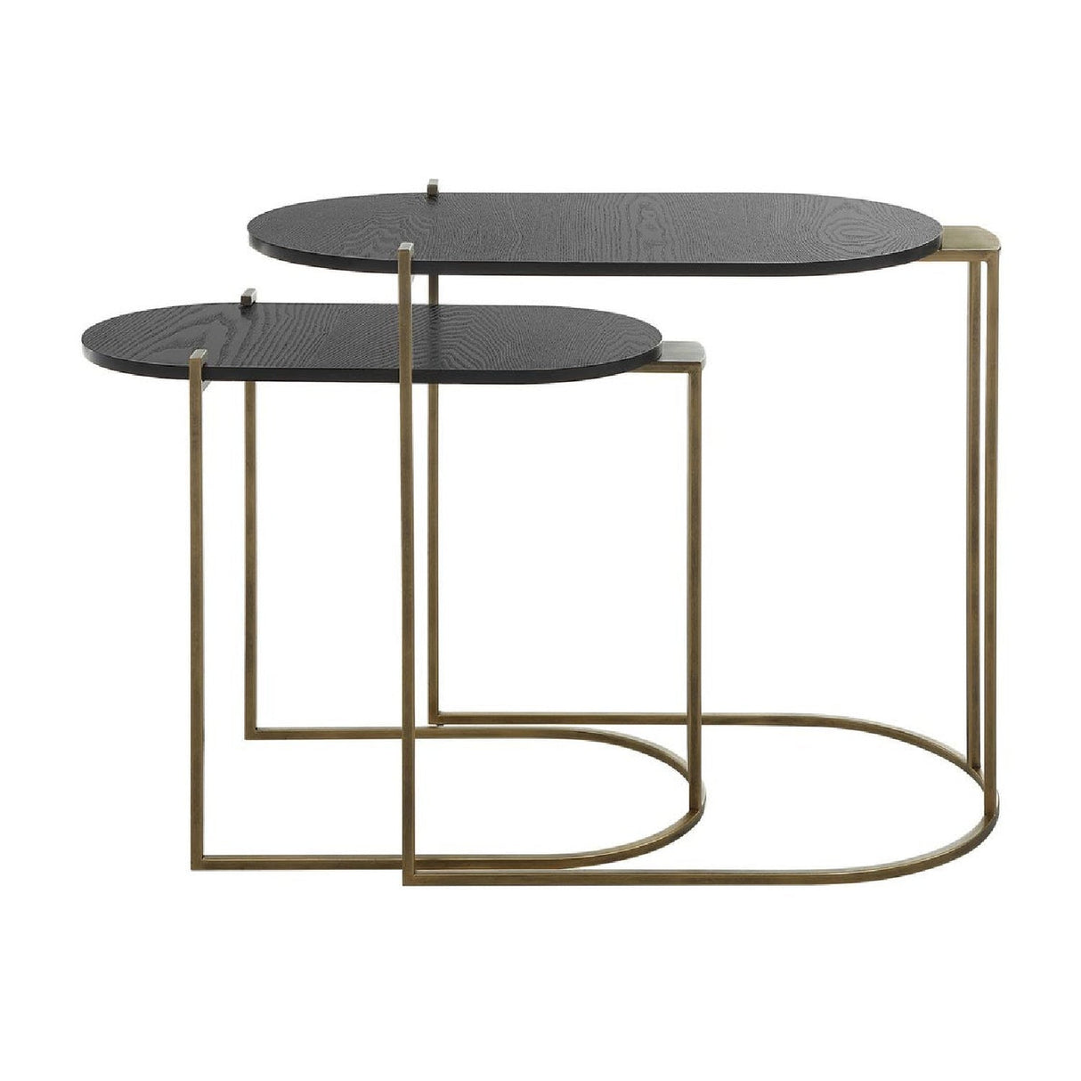 Oval Black Ash Nesting Tables (2) by Uttermost Aztec