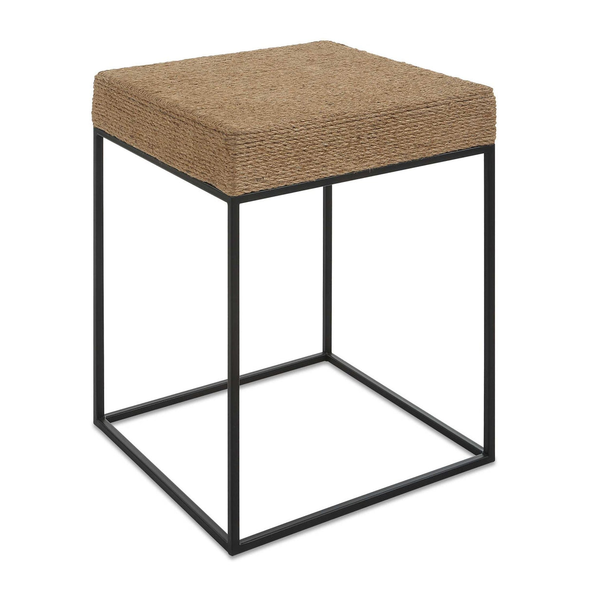 Modern European furniture - Braided Rope Square Accent Table - www.oroa.com