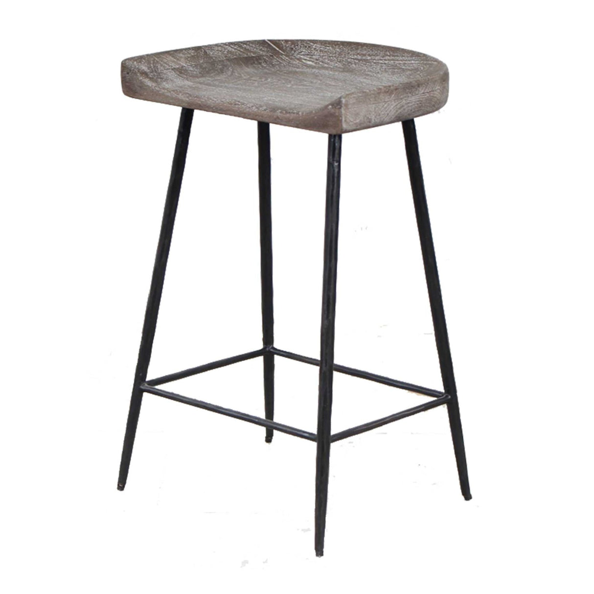 Curved Mango Wood Counter Stool by Uttermost Cordova