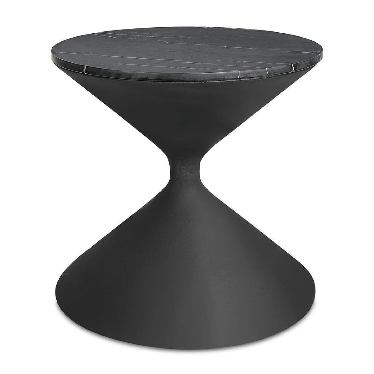 Modern European furniture - Black Hourglass Side Table - www.oroa.com