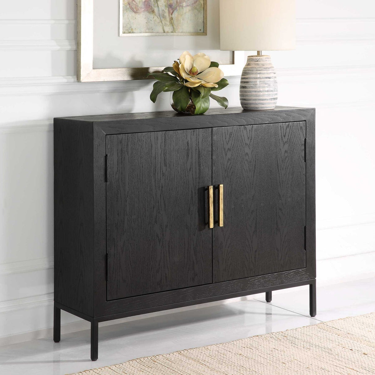 Modern European furniture - 2-Door Oak Veneer Cabinet - www.oroa.com