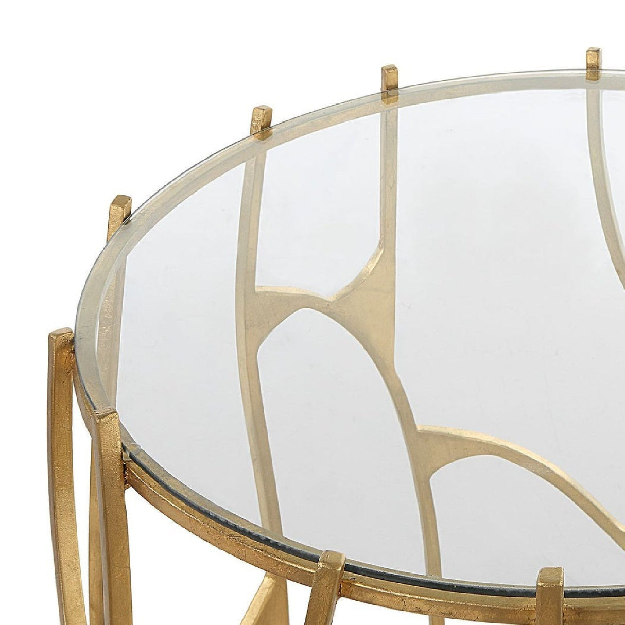 Modern European furniture - Gold Sculptural Side Table - www.oroa.com