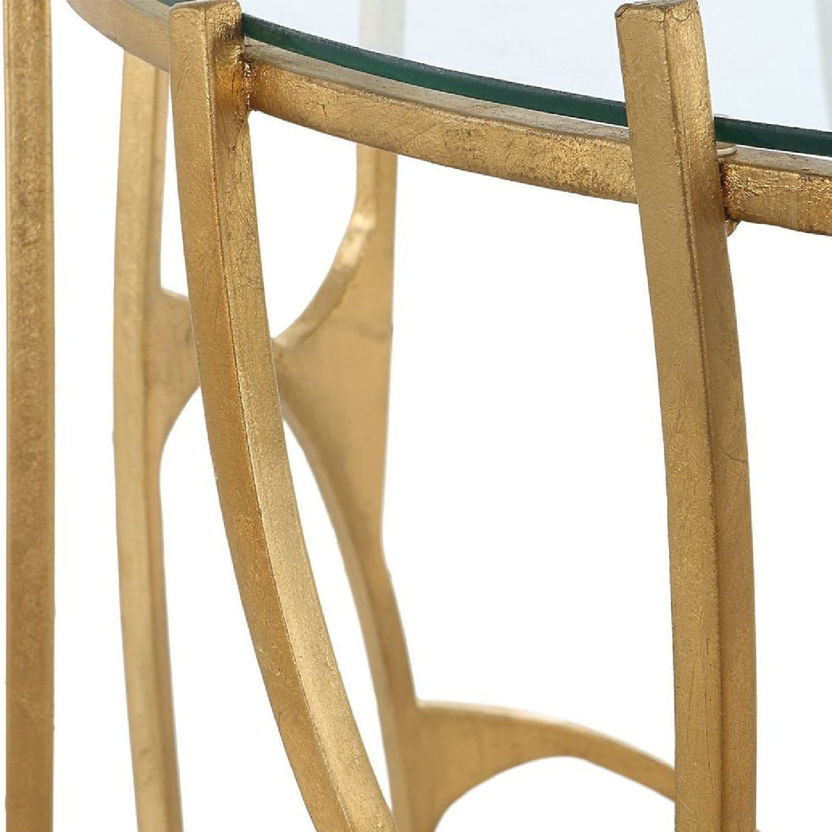 Modern European furniture - Gold Sculptural Side Table - www.oroa.com