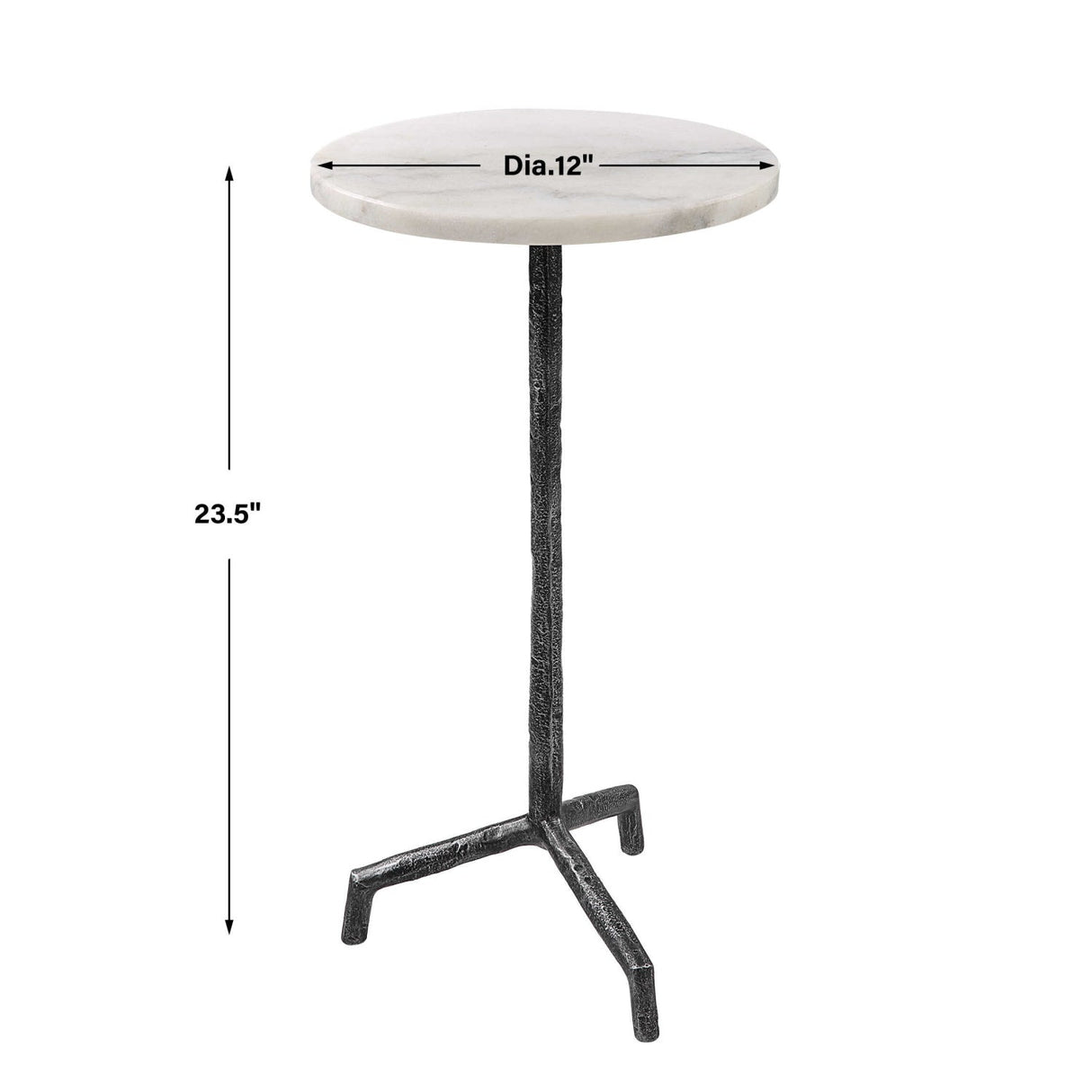 Modern European furniture - White Marble Pedestal Drink Table - www.oroa.com