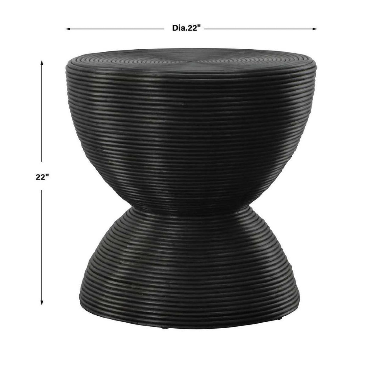 Modern European furniture - Rattan Hourglass Side Table - www.oroa.com