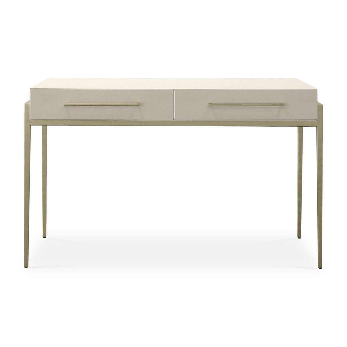 White Shagreen 2-Drawer Desk by Uttermost Jewel